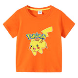 Children Pokemon Pikachu T Shirt Summer Clothing Short Sleeve T-shirt Leisure Sports