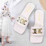 Women Open Toe Sandals Flats Gold Flat Sandals Summer