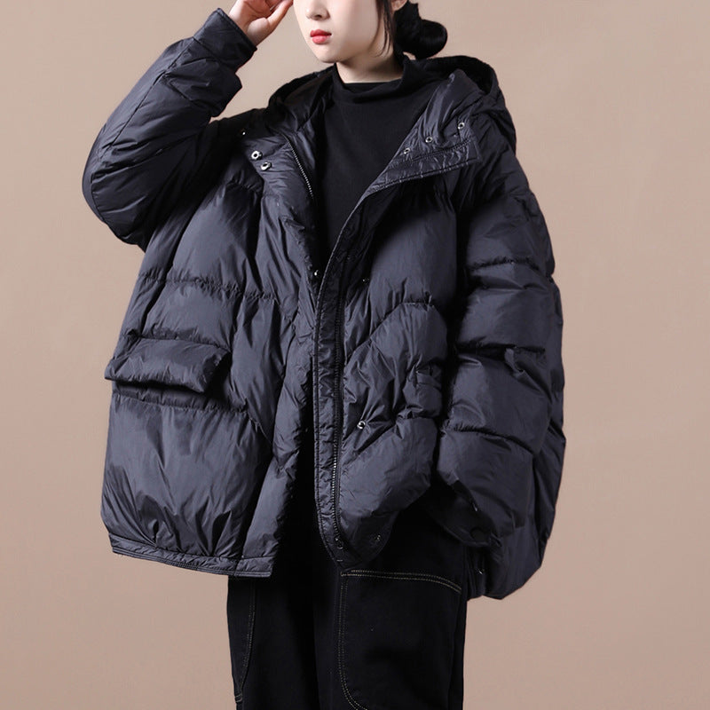 Women Winter Winter Coats Puffer Jacket down Coat Winter Women's Loose plus Size Hem Drawstring Bag Bags down Jacket