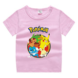 Children Pokemon Pikachu T Shirt Cotton T-shirt Casual Sports Cute