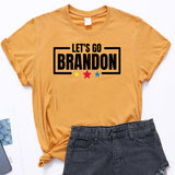 Let's Go Brandon T Shirt Letter Print Short-Sleeve T-shirt Women's Top