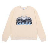 Rhude Hoodie Rhude HD Castle Printed Crew Neck Sweatshirt