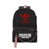 Stranger Things Hellfire Club Backpack Stranger Things School Bag USB Charging Backpack Large Capacity Travel Bag