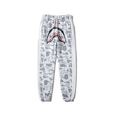 Shark Print Pant Shark Head Print Luminous Starry Sky Trousers Men's and Women's Casual Pants Sweatpants
