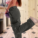 Julia Fox Low Rise Trousers Fashion Work Clothes Jeans Casual Pants