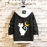 Comic Denim Jacket Anime Clothes Men's Sweater Denim Jacket