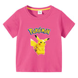 Children Pokemon Pikachu T Shirt Children Summer Clothing Short Sleeve T-shirt