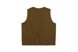 Men Sweater Vest Contrast Color Double-Sided Vest Men's V-neck Vest Tooling Style Loose Street Sleeveless Pullover