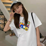 Drew House Drew Smiley Face Color Short Sleeve Loose Couple T-shirt Men