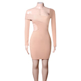 Winter Formal Dresses Knitted Dress Temperament Midriff Outfit Bandage Dress