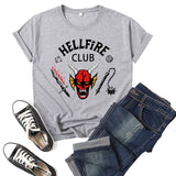 Hellfire Club Shirt Printed Top Short Sleeve Summer