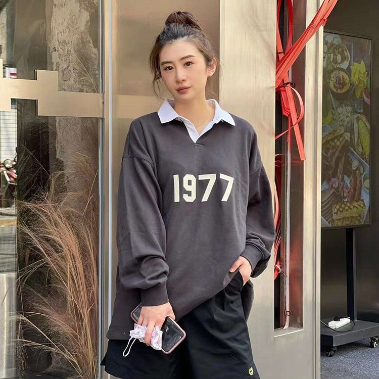 Fear of God Essentials 1977 Rugby Wheat Flocking Polo Shirt Long Sleeve