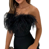 Olivia Wilde Dress Feather Decorative Dress Sheath Elegant Dress