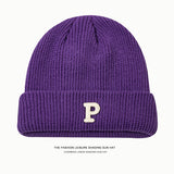 Toboggan Hat Women's Autumn and Winter Knitted Hat Woolen Cap Men