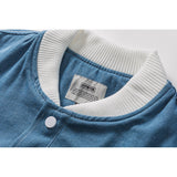 Baby Blue Varsity Jacket Spring Jacket Fashion Stitching Baseball Young Men's Jacket