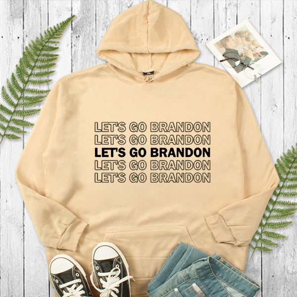 Let'S Go Brandon Hoodie Spring And Autumn Leisure Long Sleeve Youth Pullover Hooded Sweater