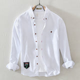 White Work Shirts Men's Casual Long-Sleeved Shirt for Spring and Summer
