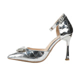Nude Block Heels Closed Toe Sandals