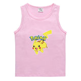 Children Pokemon Pikachu T Shirt Sweat-Absorbent Cotton Vest