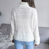 The Rock Turtleneck Autumn and Winter Turtleneck Long Sleeve Hollowed Leisure Bottoming Knitted Sweater