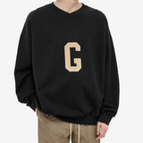 Fog Fear of God Essentials Sweatshirt Letter Flocking Printed Crew Neck Sweatshirt Couple Loose Pullover