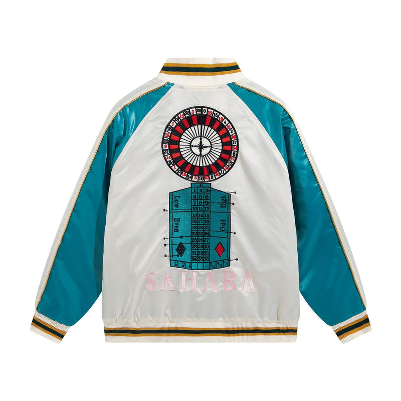 Rhude Hoodie Applique Embroidered Bomber Jacket for Men and Women Same Style Zipper Cardigan Outerwear
