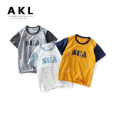 Children T Shrits Summer Short-Sleeve Shirt for Boys Short Sleeve T-shirt