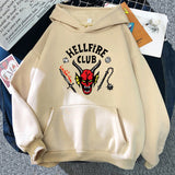 Stranger Things Hellfire Club Hoodie Stranger Things Printed Hoodie Fleece Padded Coat
