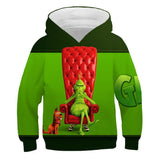 Grinch Hoodie Grinch 3D Printed Sweater Children's Clothing