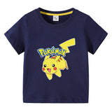 Children Pokemon Pikachu T Shirt Summer Clothing Short Sleeve T-shirt Leisure Sports