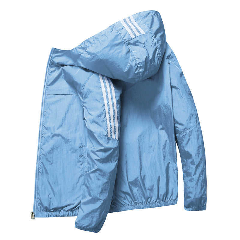Sun Resistant Clothes Summer Casual Sun Protection Clothing Men's Hooded Loose