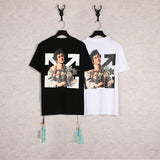 off Casual Loose Large Size Cartoon Printed Short Sleeve Men Couple T-shirt Women t shirt