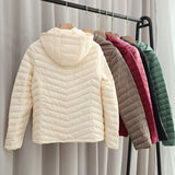 Women Winter Coats Puffer Jacket Down Coat Down Jacket Female Short Hood Light Thin and Loose Autumn Winter Warm Coat