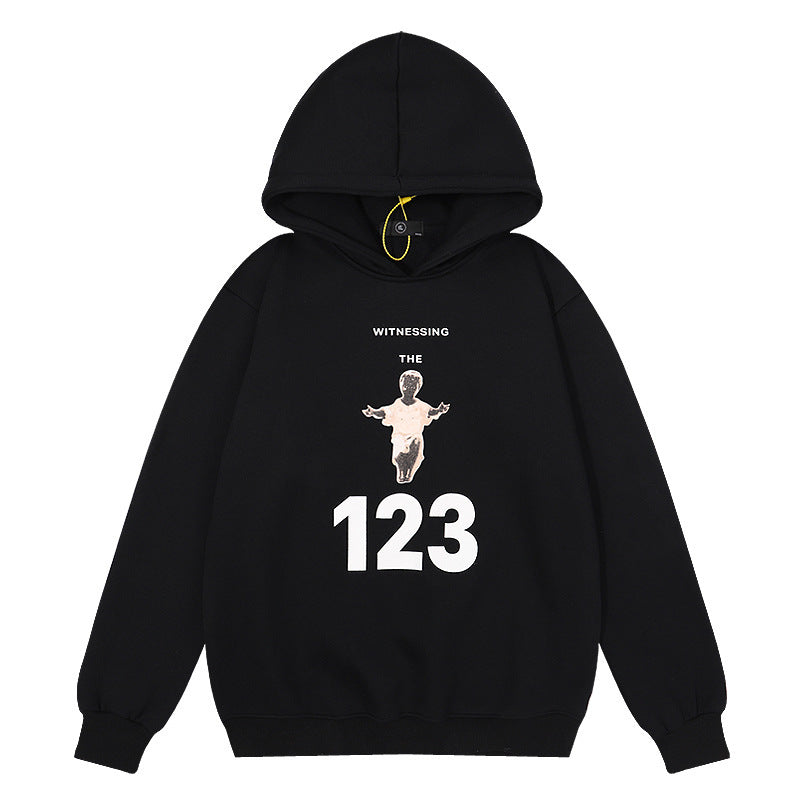 Rrr123 Hoodie Son of God Print Fleece Pullover
