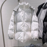 Women Winter Coats Puffer Jacket Down Coat Loose Casual White Duck Down Jacket Coat