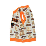 Men Sweater Vest Cartoon Bear Jacquard Sleeveless Sweater Vest Men's Loose V-neck Sweater Vest Coat