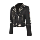 Punk Rock Jacket Rivet Fashion Punk Pu Jacket