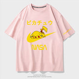 Men and Women Pokemon Pikachu T Shirt Pikachu Joint Name Short Sleeve T-shirt