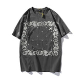 We11 Done T Shirts Vintage Square Scarf Paisley Summer Men and Women Same Style