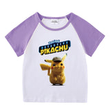 Children Pokemon Pikachu T Shirt Summer Clothing Short Sleeve T-shirt Leisure Sports