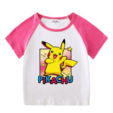 Children Pokemon Pikachu T Shirt Cotton Short Sleeve T-shirt Casual Sports Cute