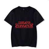 Stranger Things T Shirt Upside-down-Logo Spring/Summer Stranger Things round Neck T