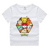 Children Pokemon Pikachu T Shirt Children Summer Clothing Short Sleeve T-shirt Male