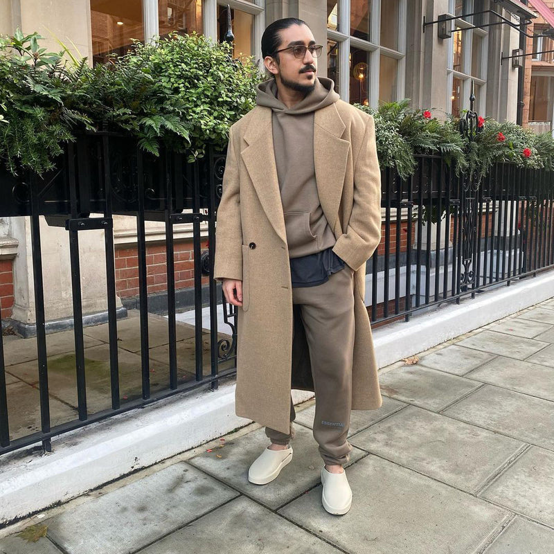 Fog Fear of God Essentials Pant Double Line F Fleece-Lined Trousers Drawstring Loose Sweatpants