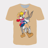 Bugs Bunny Shirt Fashion Short Sleeve Printed Cartoon