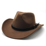 Cowboy Hats Autumn and Winter Western Denim Wool Jazz Top Hat Felt Fedora Hat