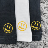 Drew House Drew Biber Smiley Face Small Letter Short Sleeve Men and Women Cotton T-shirt