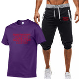 Stranger Things T Shirt Summer Fashion Printed Stranger Things Cotton Short Sleeve T-shirt Cropped Pants Suit