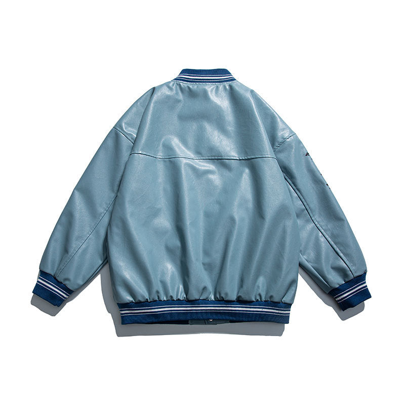 Baby Blue Varsity Jacket Spring Baseball Uniform Popular Jacket for Men
