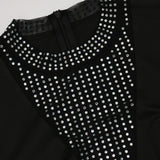 Nina Parker Black Dress Feather Diamond